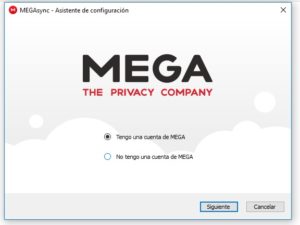 registrarse en MEGA